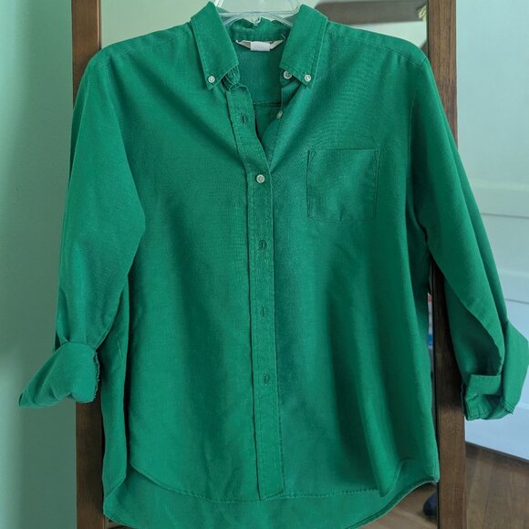 Maggie Sweet Thrifted Green Button Up - Picture 2 of 4